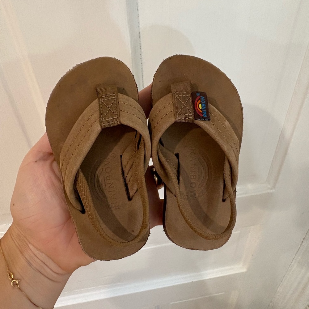 Rainbow size 4 infant/toddler flip flops